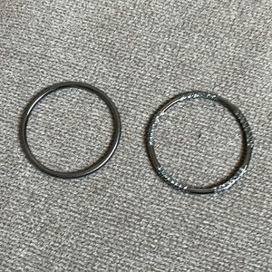 Beautiful gun metal/silver bangles
